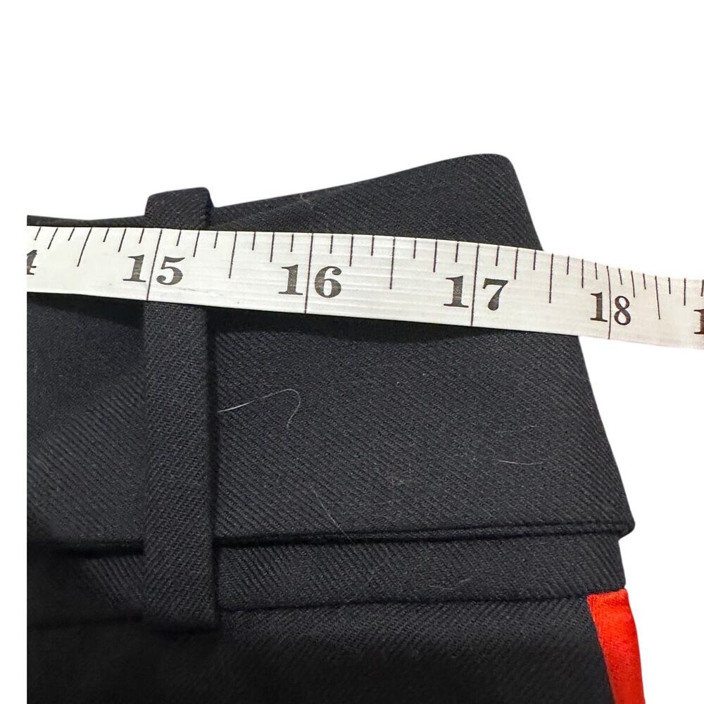NWOT Victoria Beckham AW21 Navy Wool Wide Leg Tuxedo Pants Belted Sz 10 (W 35) - Picture 8 of 11